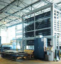 STOPA-Regal und Liftmaster, Automatisierung der Beladung unserer Flachbettlaser-Anlagen
